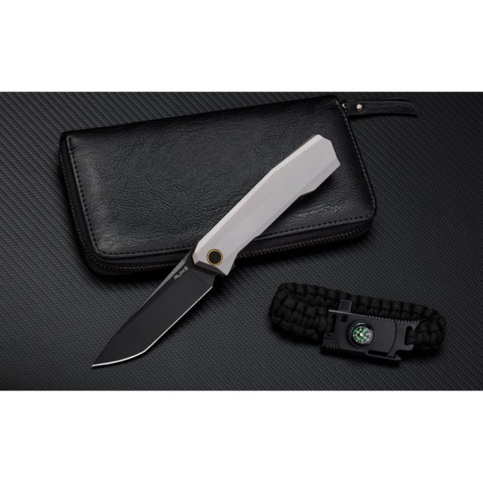 Ніж складаний туристичний Ruike P166-AК, (9.2 см) 14C28N / Aluminum сірий