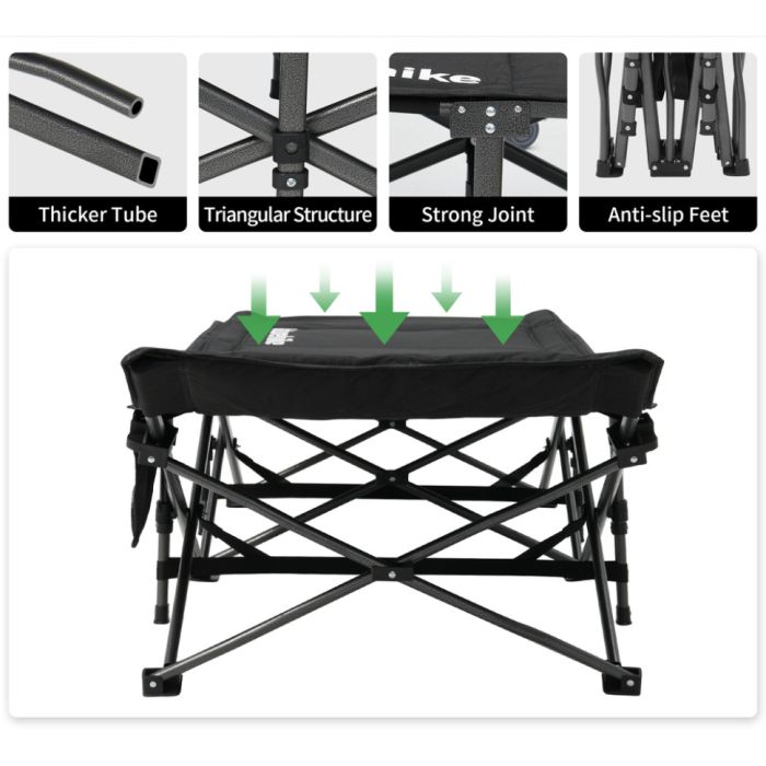 Ліжко складане Naturehike CNK2300WS010, Поліестер Oxford / залізо, чорний