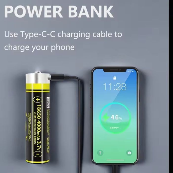 Акумулятор LiitoKala USB-King4000 18650 на 4000 mAh з USB