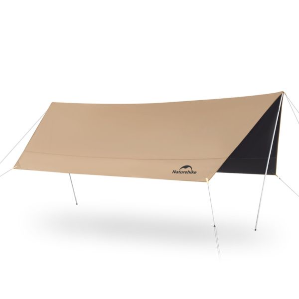 Тент-навіс Naturehike CNK2350WS015 Cloud Skies Tarp Lite, 550x465 см, коричневий