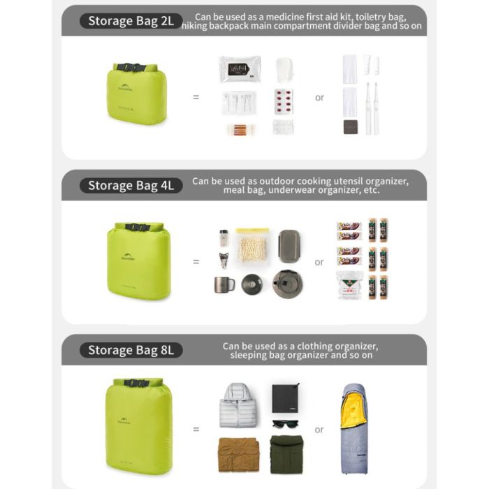 Гермомішок Naturehike CNK2550XB012, 2 л, жовтий 