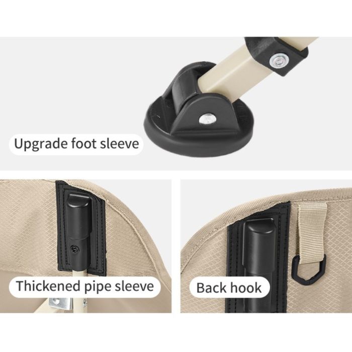 Стілець складаний Naturehike Stellaluna T04 CNK2550JJ022, вуглецева сталь, чорний