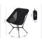 Стілець складаний ультралегкий Naturehike CNK2550JJ013 Yamami YL01, розмір М, алюміній, чорний