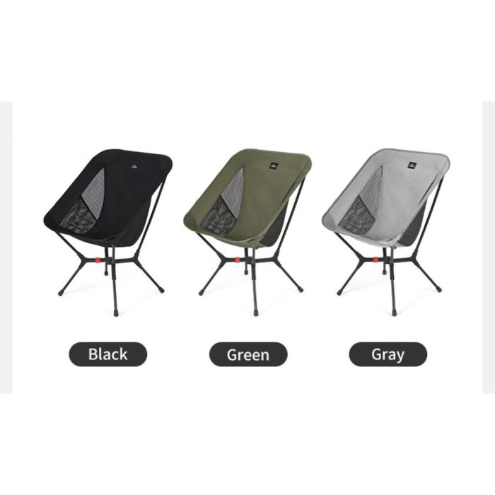 Стілець складаний ультралегкий Naturehike CNK2550JJ013 Yamami YL01, розмір М, алюміній, сірий