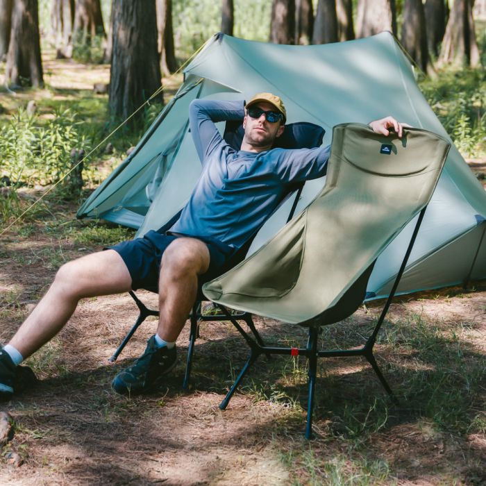 Стілець складаний ультралегкий Naturehike CNK2550JJ013 Yamami YL01, розмір L, алюміній, оливковий