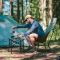 Стілець складаний ультралегкий Naturehike CNK2550JJ013 Yamami YL01, розмір L, алюміній, оливковий