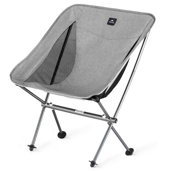 Стілець складаний ультралегкий Naturehike Stellaluna L04 CNK2450JJ015, розмір М, алюміній, сірий