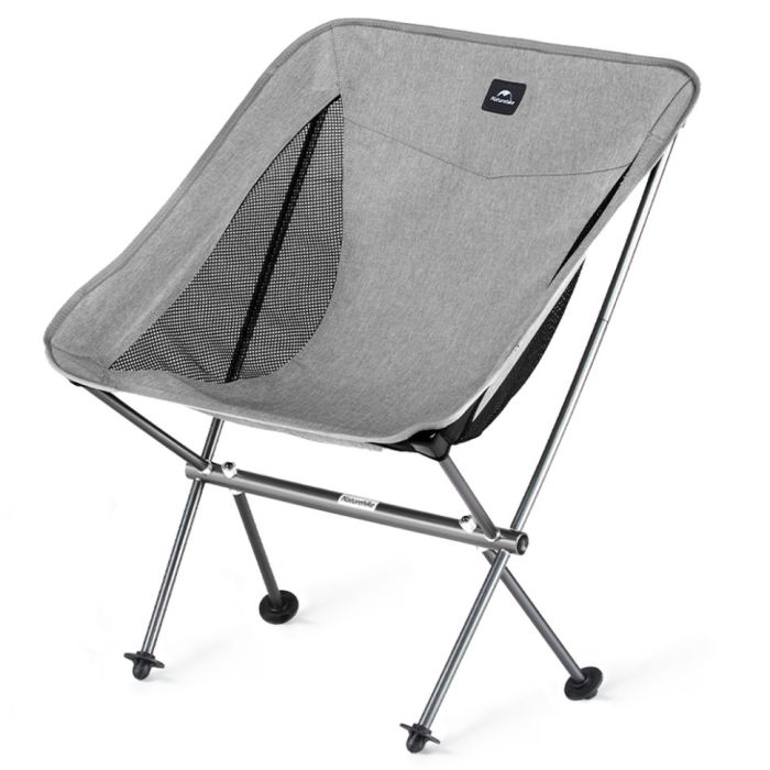 Стілець складаний ультралегкий Naturehike Stellaluna L04 CNK2450JJ015, розмір М, алюміній, сірий