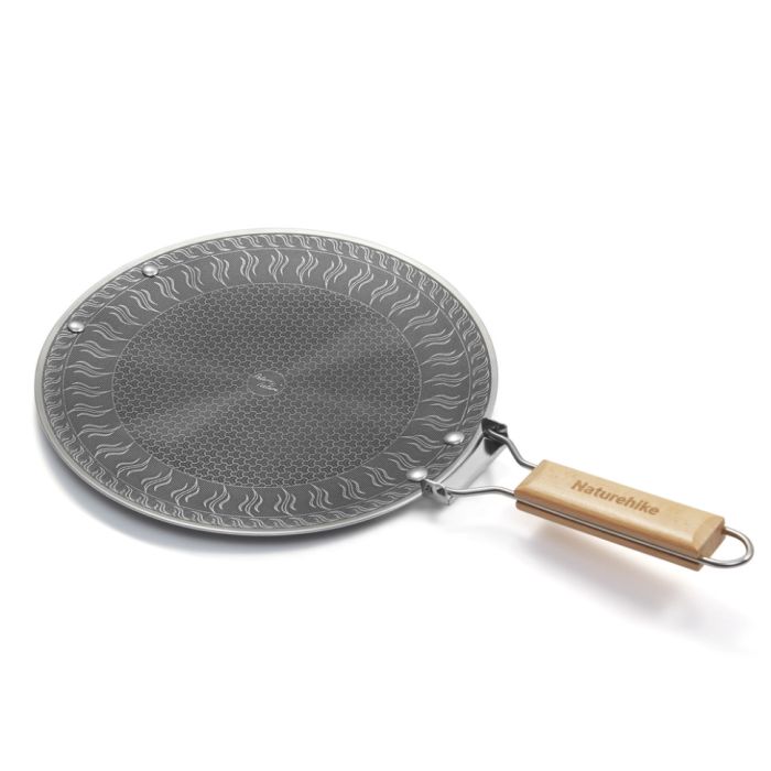 Сковорода з нержавіючої сталі зі складаною ручкою Naturehike CNK2550CF011, 29,5 х 29,5 см