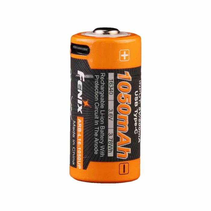 Акумулятор 16340 Fenix (1050 mAh) Type-C