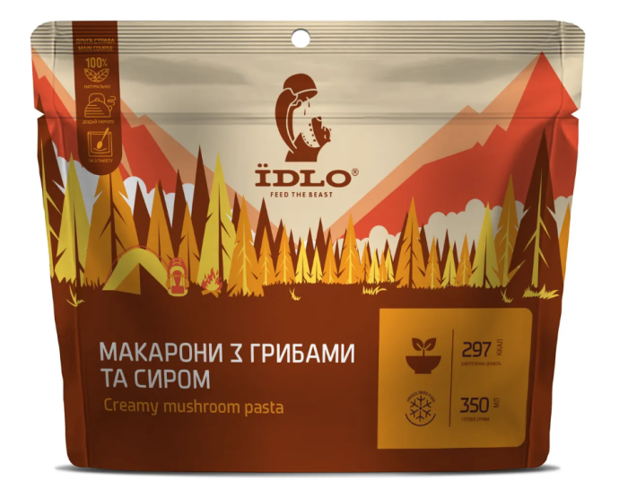 Макарони з грибами і сиром