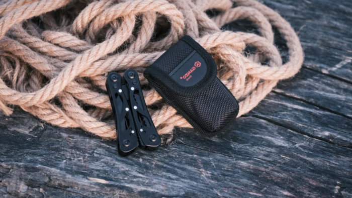 Мультитул Ganzo G104S, (16.5 см) 11 функцій, чорний + чохол