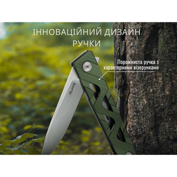 Ніж складаний туристичний Ruike P878-AK, (8.7 см) 14C28N / 6063Aluminum сірий