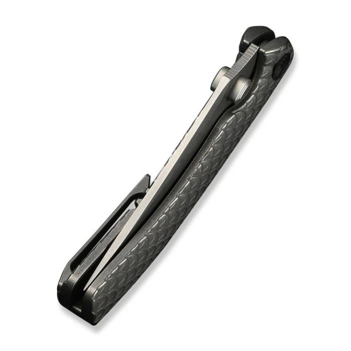 Ніж складаний туристичний Weknife Dracarys, (9.1 см) Böhler M390 / титан 6AL4V сірий