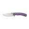 Ніж складаний туристичний Weknife Dracarys, (9.1 см) Böhler M390 / титан 6AL4V фіолетовий/золотий