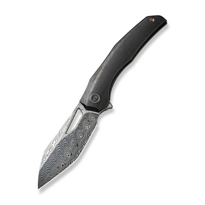 Ніж складаний туристичний WE Knife Ignio Mystery Box Ignio Mystery Box, (8.39 см) Damasteel (Hakkapella) / 6AL4V Titanium чорний