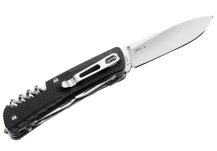 Багатофункціональний ніж Ruike Trekker LD31-B, (8.5 см) 12C27 / G10 чорний, 14 інстр.