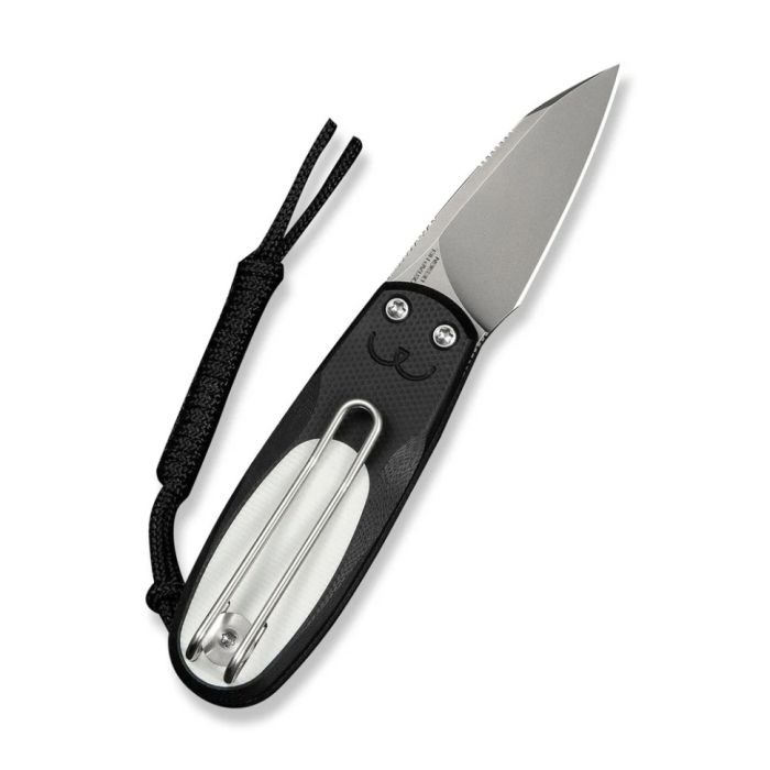 Ніж складаний кишеньковий Civivi Purr, (4.65 см) Nitro-V / G10 чорний/білий