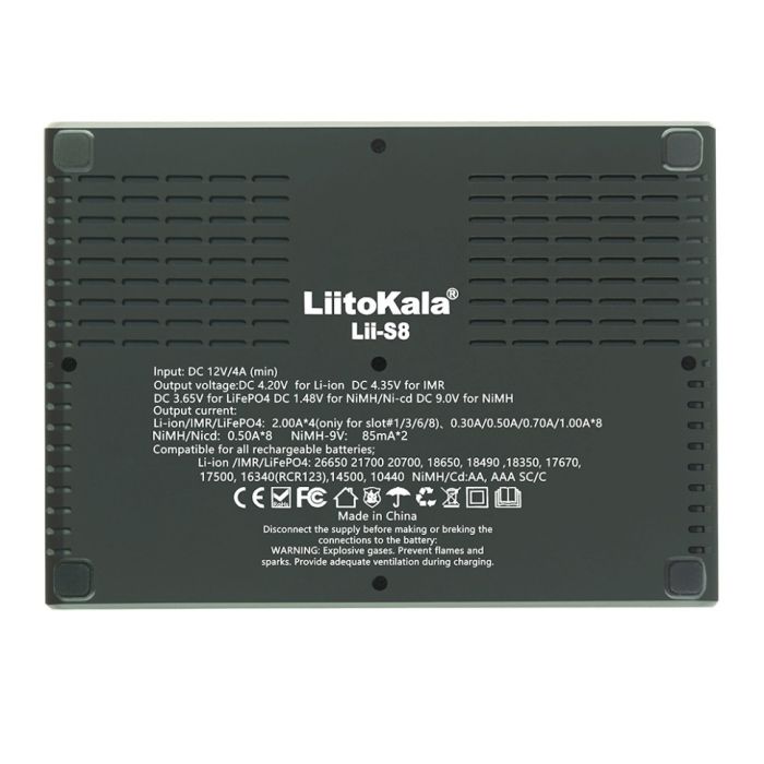 Універсальний зарядний пристрій LiitoKala Lii-S8 EU на 8 каналів