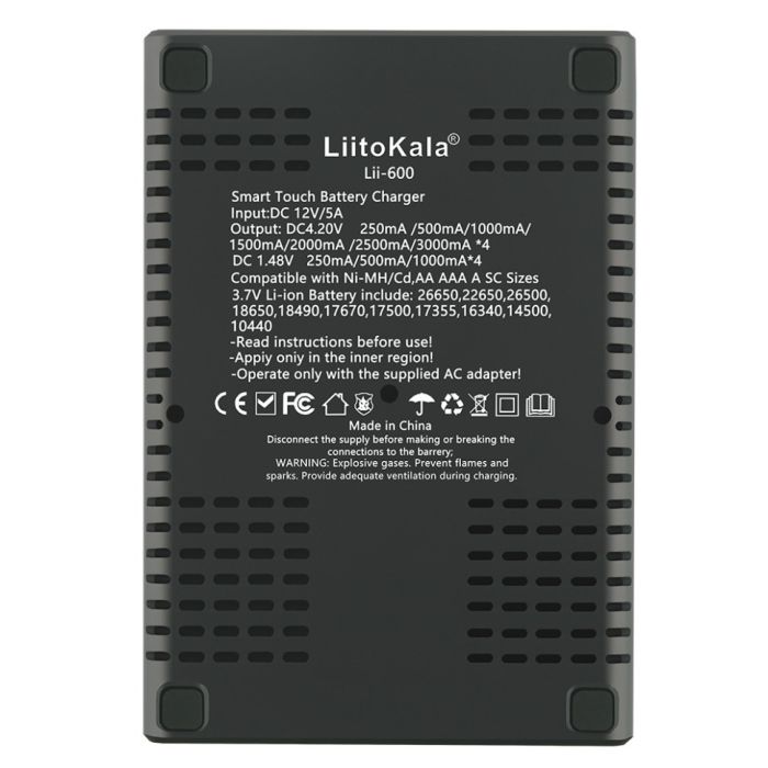 Універсальний зарядний пристрій LiitoKala Lii-600 EU для акумуляторів
