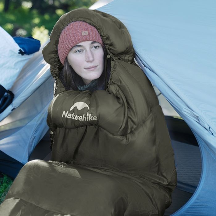 Спальник з капюшоном Naturehike CNK2300SD014 MJ600 Січ, зелений