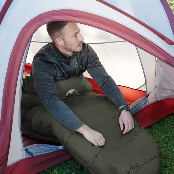 Спальник з капюшоном Naturehike CNK2300SD014 MJ600 Січ, зелений