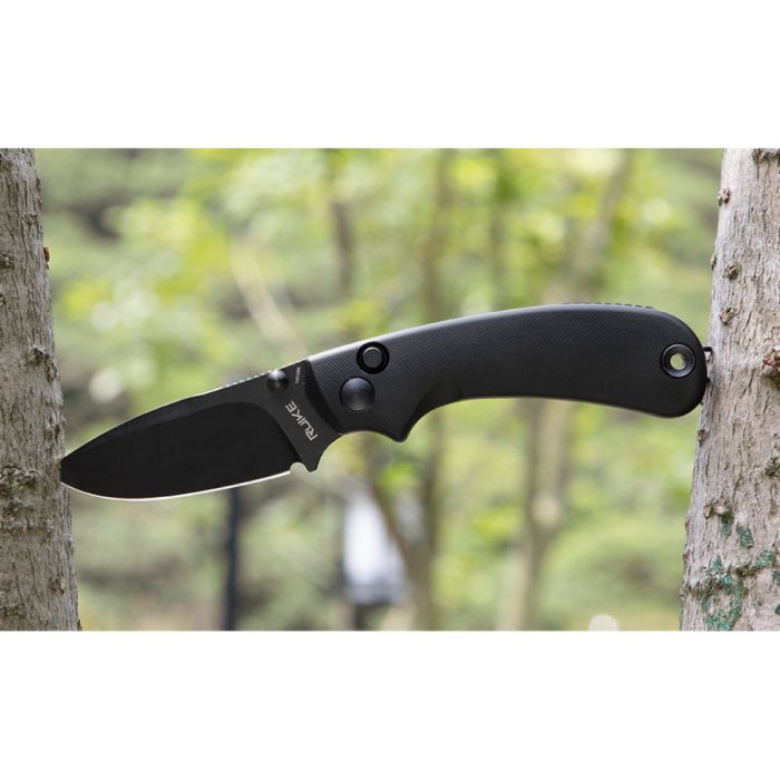 Ніж складаний кишеньковий Ruike P736-AB, (7.5 см) 14C28N / алюміній, чорний
