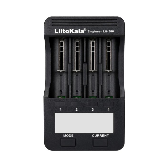Зарядний пристрій Liitokala Lii-500, 4 канала, Ni-Mh/Li-ion, 220V/12V, Powerbank, Test, LCD, Box