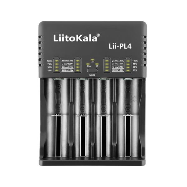 Зарядний пристрій Liitokala Lii-PL4, 4 канала, Ni-Mh/Li-ion/LiFePO4, 220V/12V, LED, Box
