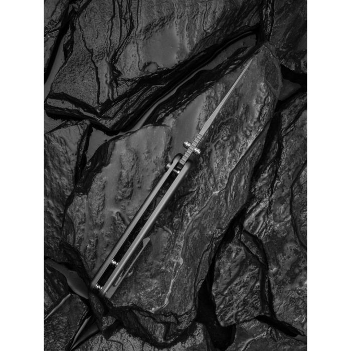Ніж складаний туристичний Civivi Iron Tide (8.2 см) 14C28N / Aluminum сірий