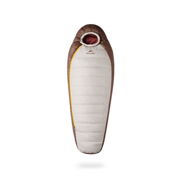 Спальник з натуральним пухом Naturehike Snowbird CNK2550WS014 SP550, p-р L, коричневий 992 г