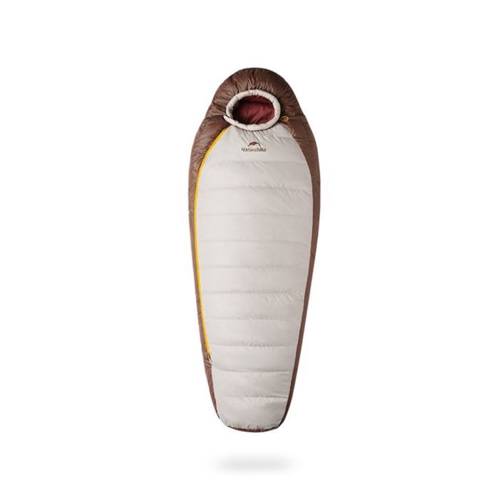 Спальник з натуральним пухом Naturehike Snowbird CNK2550WS014 SP550, p-р L, коричневий 992 г