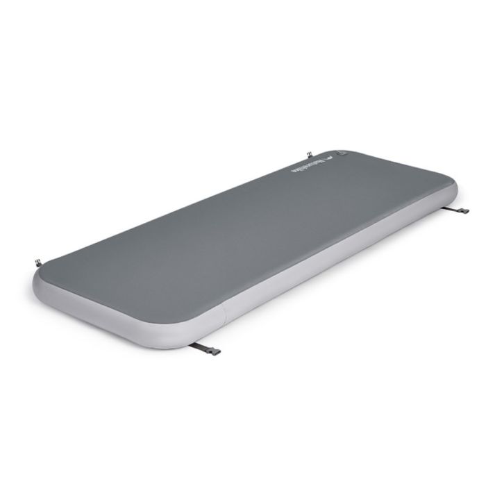 Матрац кемпінговий надувний одномісний Naturehike CNK2550WS039, 192x70x10 см, сірий  із ручним насосом