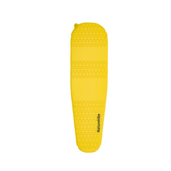 Матрац туристичний надувний одномісний Naturehike CNK2550WS033, 183x53x3.5 см, жовтий, овальний
