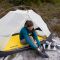 Матрац туристичний надувний одномісний Naturehike CNK2550WS033, 183x53x3.5 см, жовтий, прямокутний