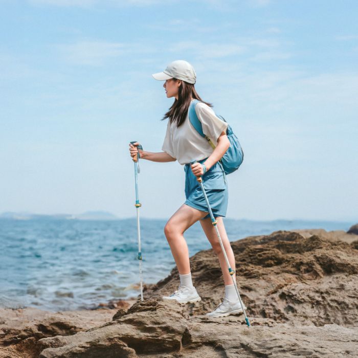 Трекінгова палиця Naturehike CNK2550DS013, 90-120 см, блакитна
