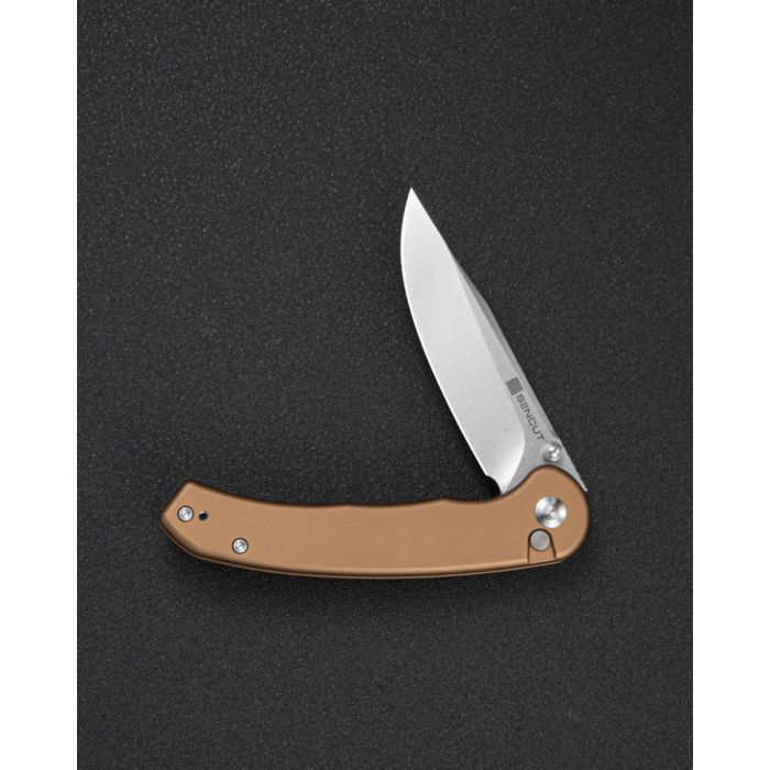 Ніж складаний туристичний Sencut Ingot (8.2 см) D2 / Aluminum коричневий