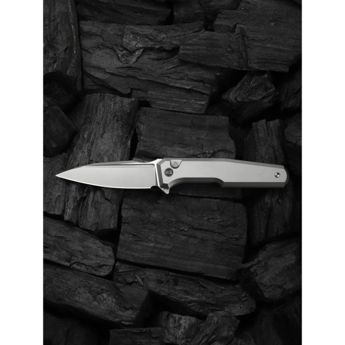 Ніж складаний туристичний Weknife Dressytak (8.6 см) Bohler M390 / Titanium сірий