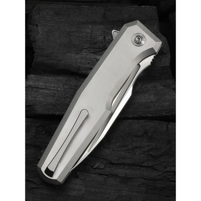 Ніж складаний туристичний Weknife Dressytak (8.6 см) Bohler M390 / Titanium сірий