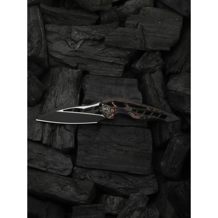 Ніж складаний туристичний Weknife Arrakis (8.8 см) Vanax / Titanium чорний з бронзою