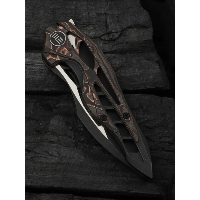 Ніж складаний туристичний Weknife Arrakis (8.8 см) Vanax / Titanium чорний з бронзою