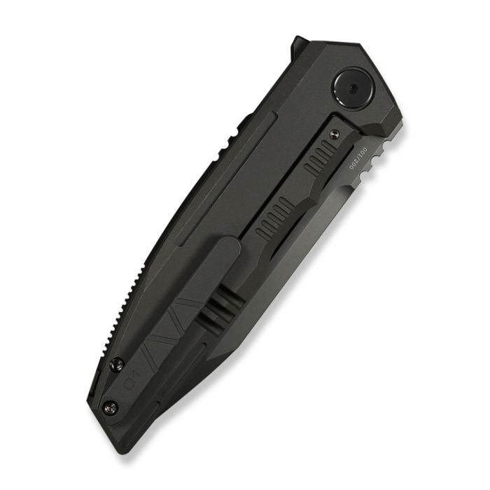 Ніж складаний туристичний Weknife Breach (9.8 см) Bohler M390 / Titanium вугільно-сірий
