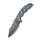 Ніж складаний туристичний Civivi Pentad (8.8 см) Damascus / Micarta синій/білий