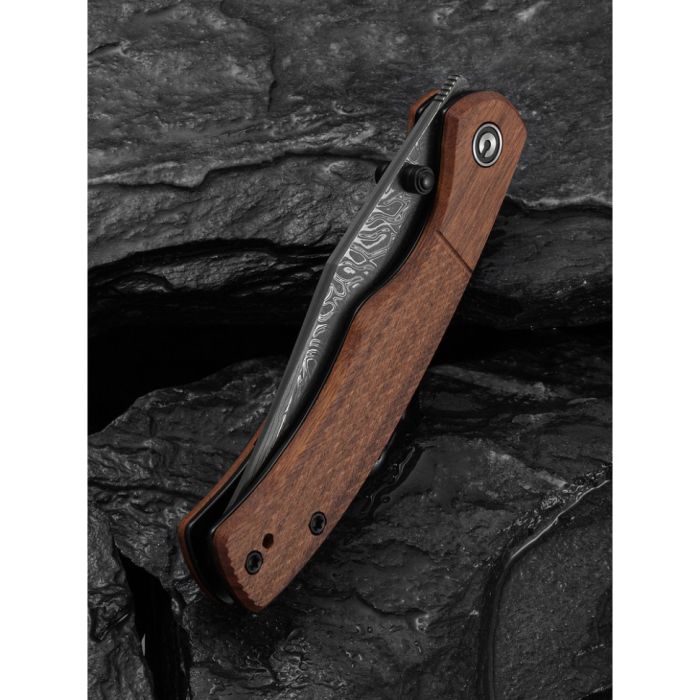 Ніж складаний кишеньковий Civivi Clingman (7.6 см) Damascus / Guibourtia Wood дерево
