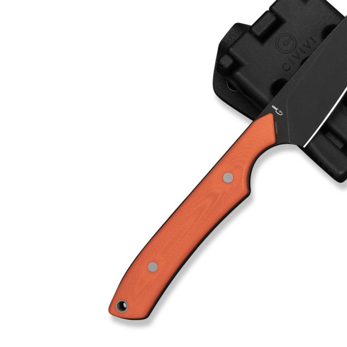 Ніж фіксований кишеньковий Civivi High Grass Field Knife (7,4 см) 14C28N / G10 помаранчевий з чохлом