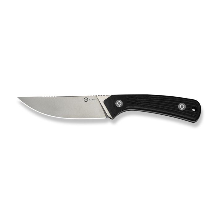Ніж фіксований туристичний Civivi Carveth (9,1 см) AEB-L / G10 чорний з чохлом