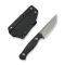 Ніж фіксований туристичний Weknife Notchline, (8.7 см) CPM S35VN /Carbon Fiber чорний з чохлом