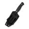 Ніж фіксований туристичний Weknife Notchline, (8.7 см) CPM S35VN /Carbon Fiber чорний з чохлом