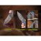 Ніж складаний туристичний Civivi Pentad (8.8 см) Damascus / Micarta синій/білий