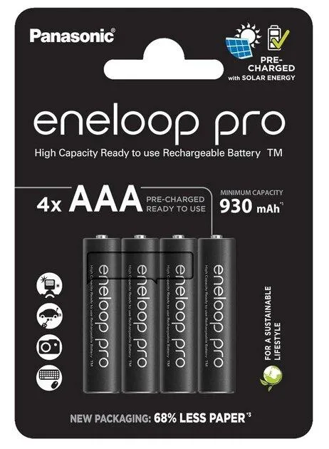 Аккумулятор Panasonic Eneloop Pro BK-4HCDE/BF1, AAA/(HR03), 930mAh, LSD Ni-MH, поштучно, Japan